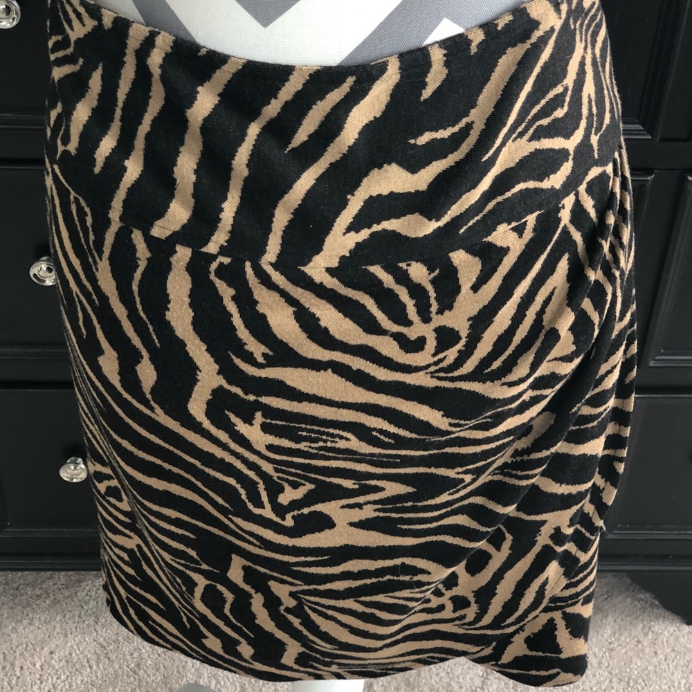 Lane Bryant Faux Wrap Tiger Print Skirt